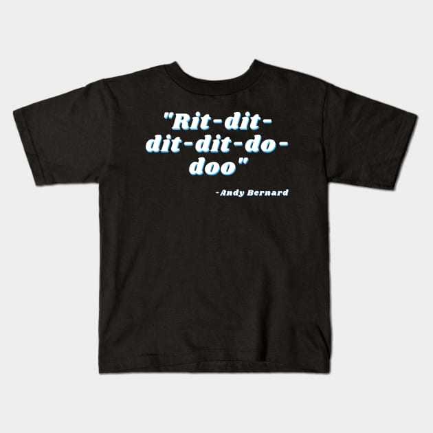 Rit-Dit-Dit-Dit-Do-Doo Kids T-Shirt by DripShop406